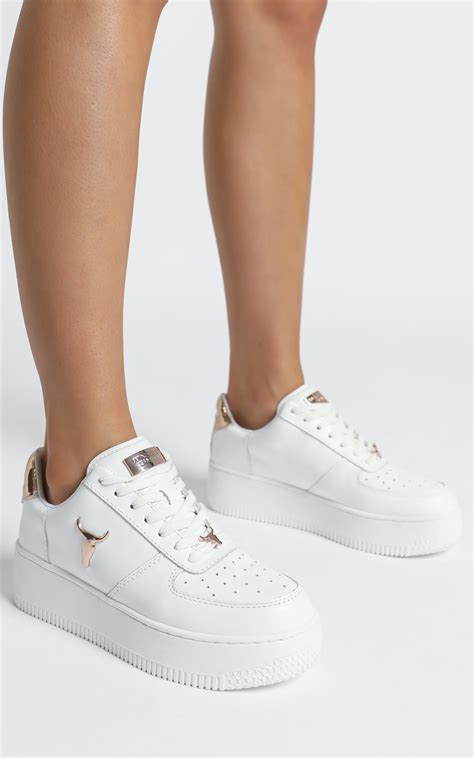 windsor smith white leather sneakers.